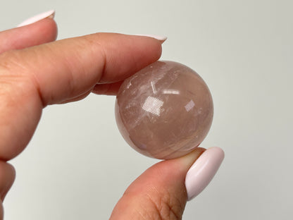 Star Rose Quartz Sphere (1.1", 29mm)