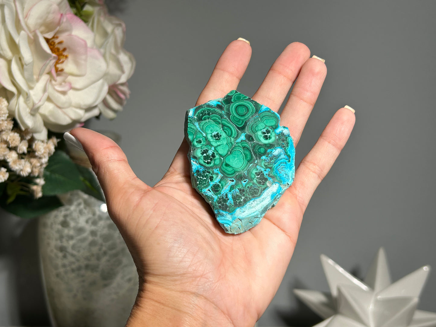 Malachite Chrysocolla Slab (3.1", 79mm)