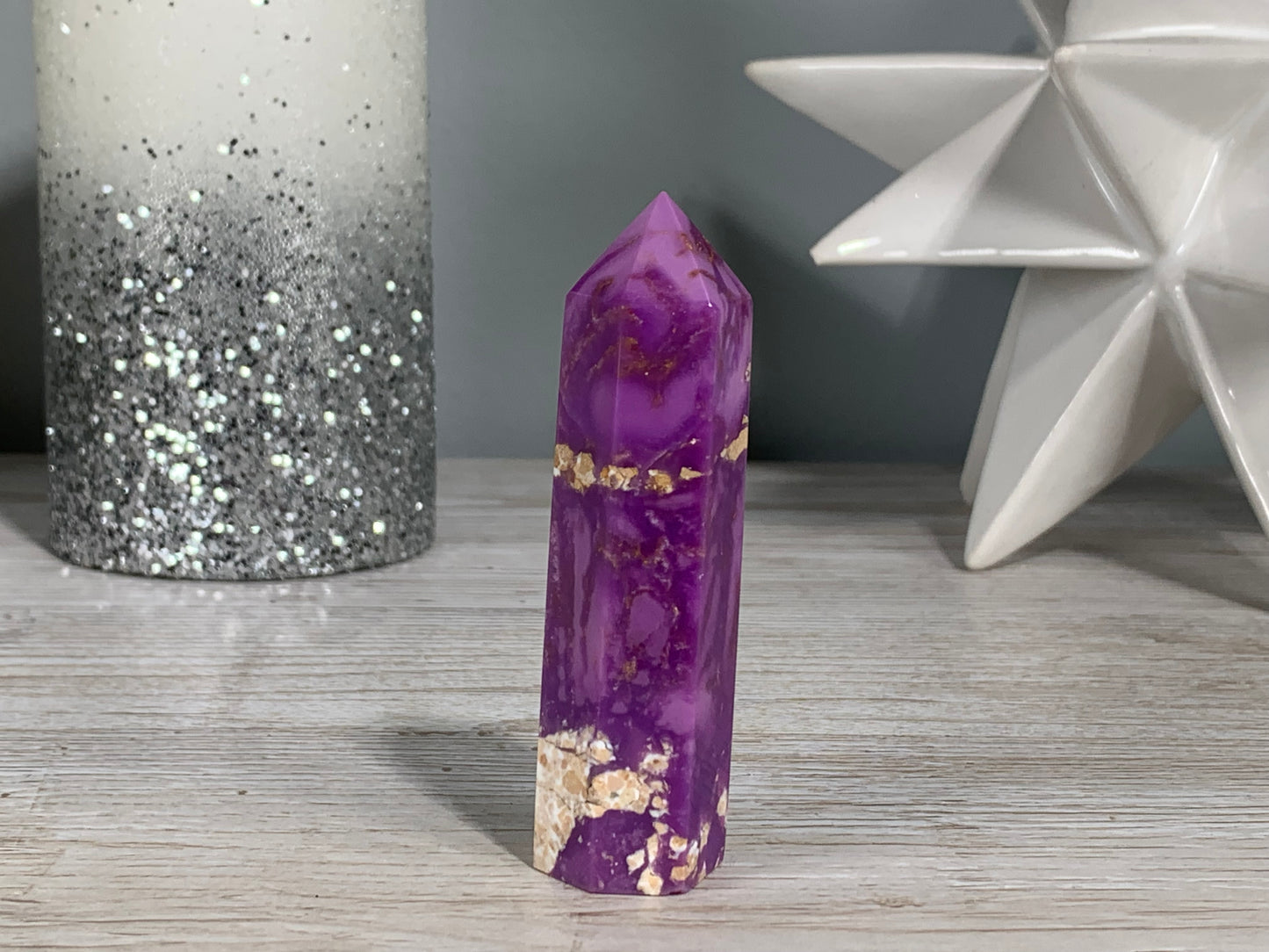 Purple Phosphosiderite Tower (3.3" 84mm)