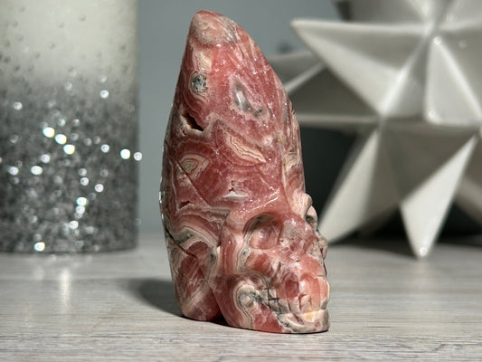 Rhodochrosite Skull (3", 75mm)