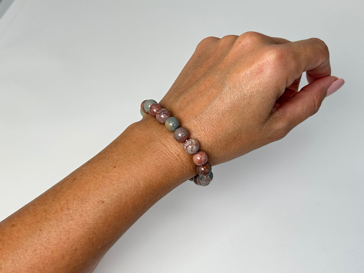 Oil Painting Alashan Agate Bracelet