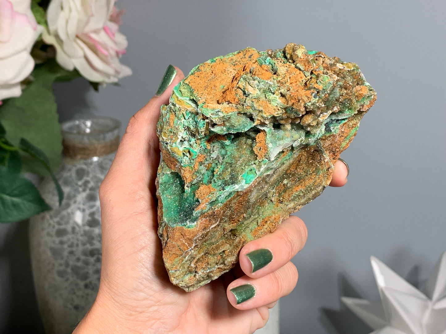 Druzy Chrysoprase (4.4", 110mm)