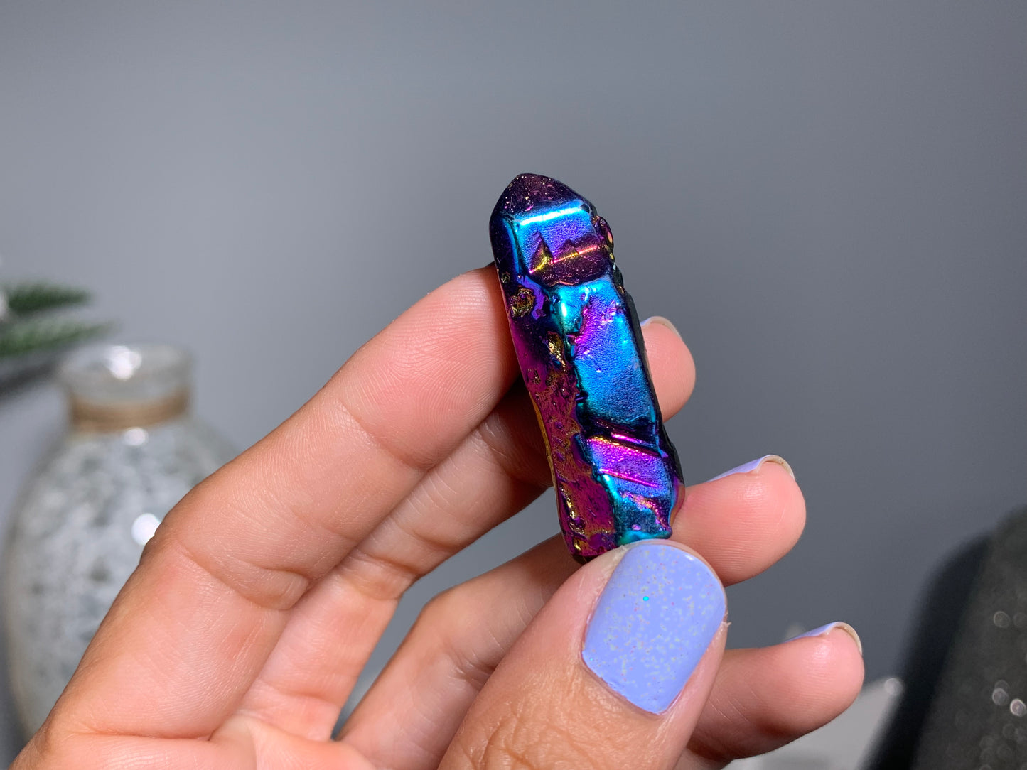 Titanium Aura Quartz Point