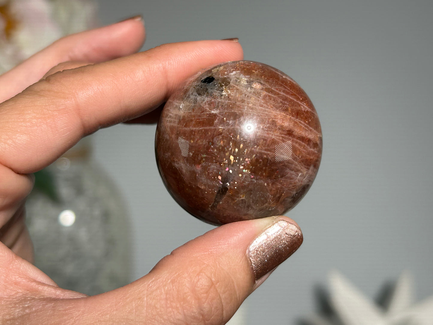 Confetti Sunstone Sphere (1.5", 35mm)