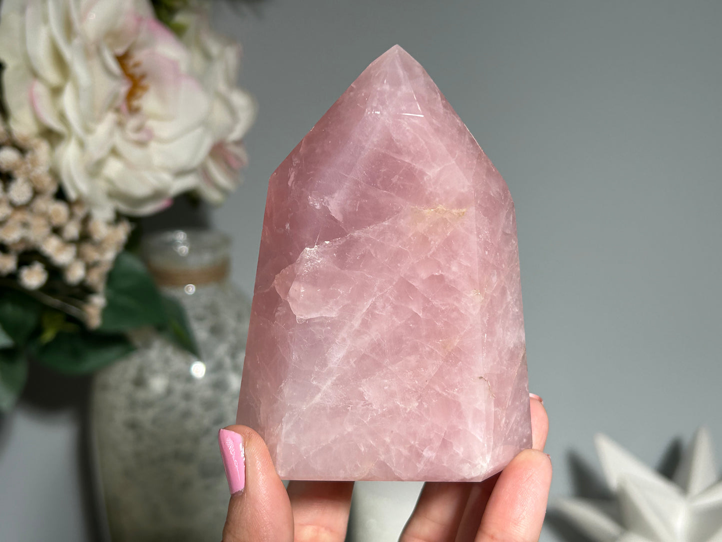 Rose Quartz Tower (3.8", 96mm)