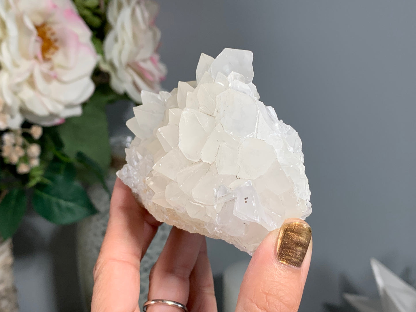 Natural Premium Calcite Flower (3.6", 92mm)