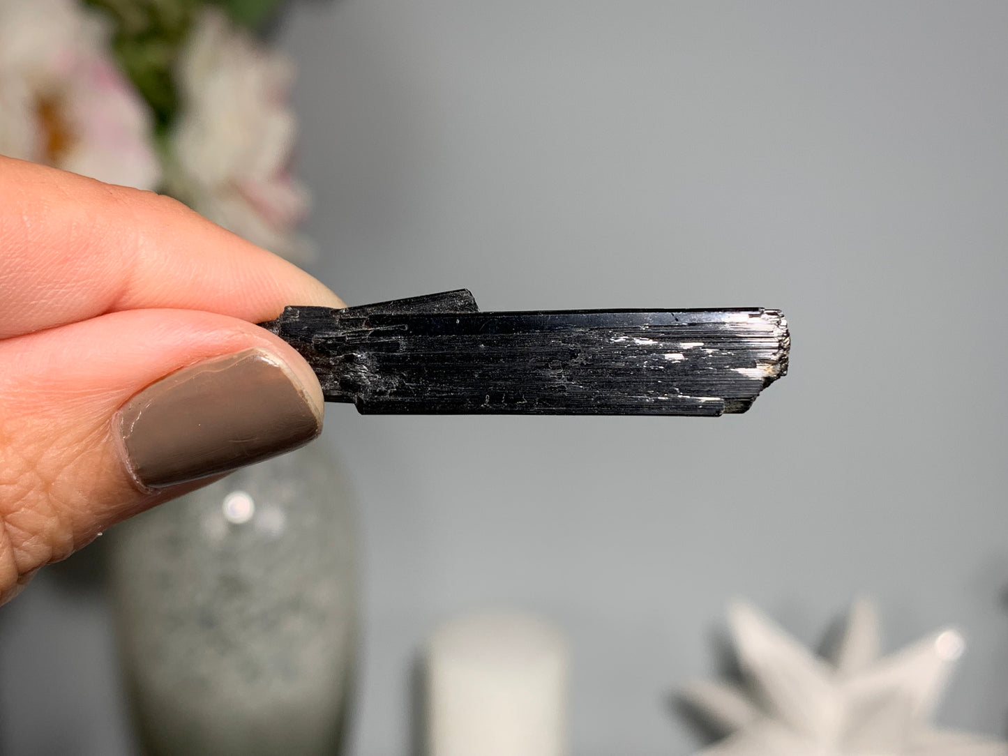 Natural Black Tourmaline (1.7", 42mm)