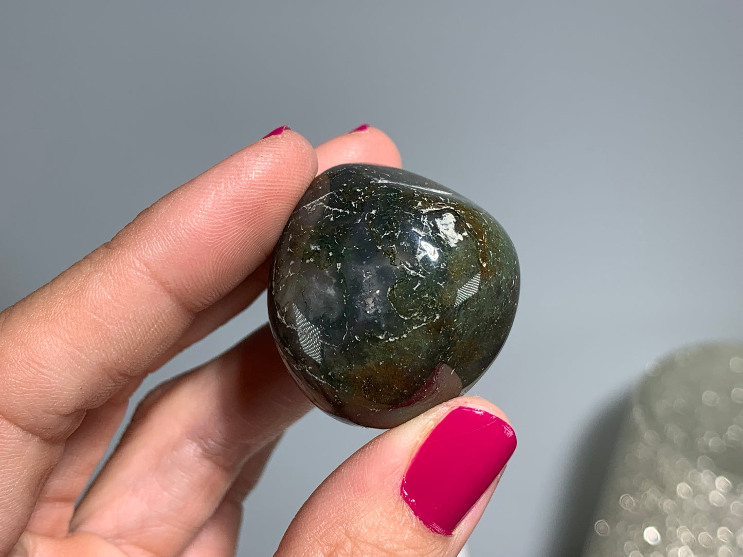 Tumbled Moss Agate Extra Large