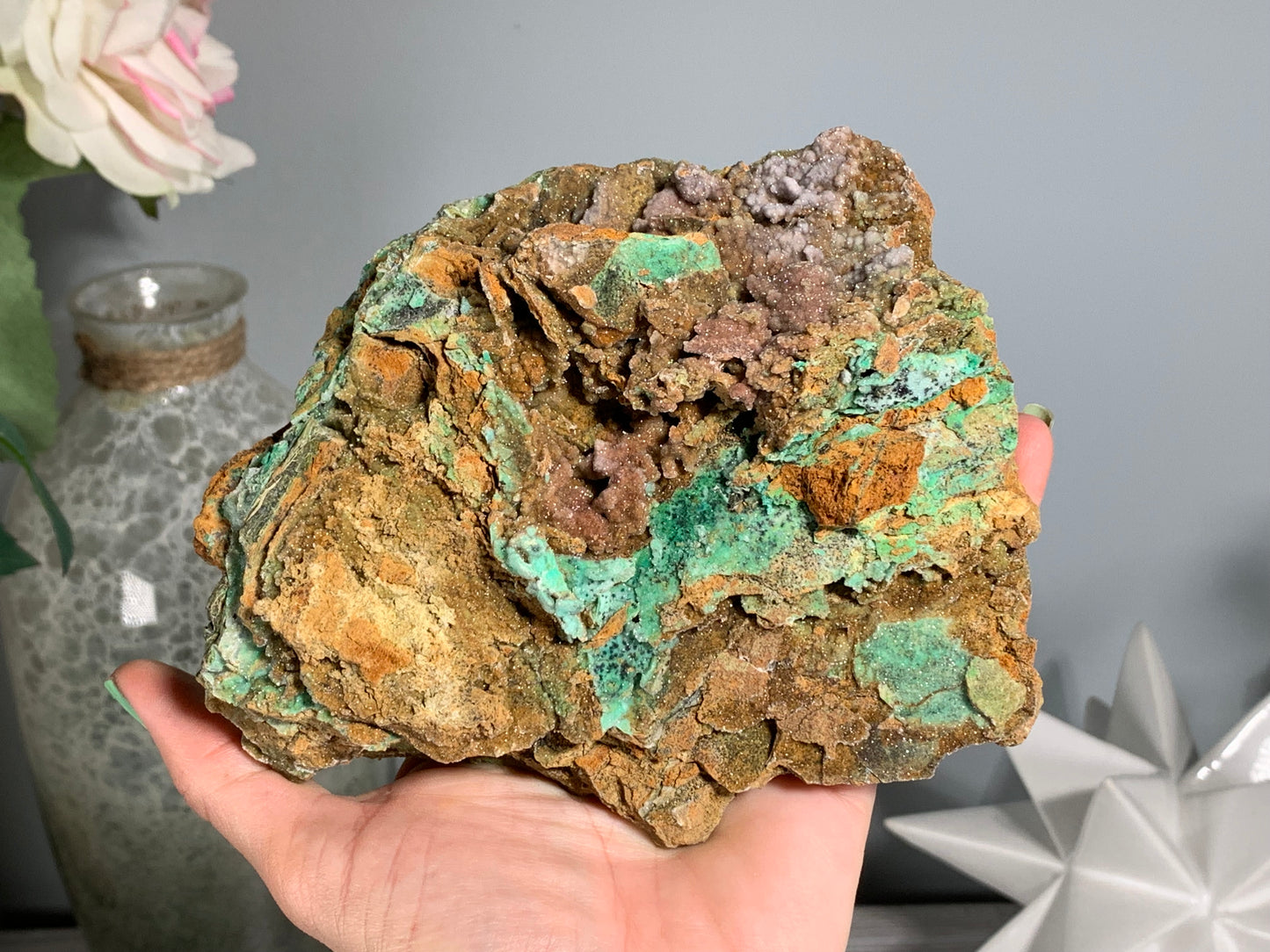 Druzy Chrysoprase (5.5", 140mm)