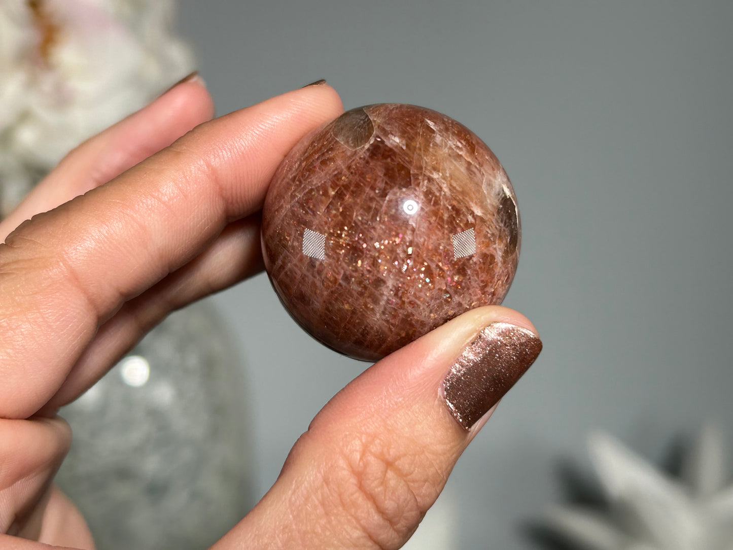 Confetti Sunstone Sphere (1.4", 35mm)