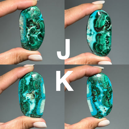 Malachite Chrysocolla Palm Stone