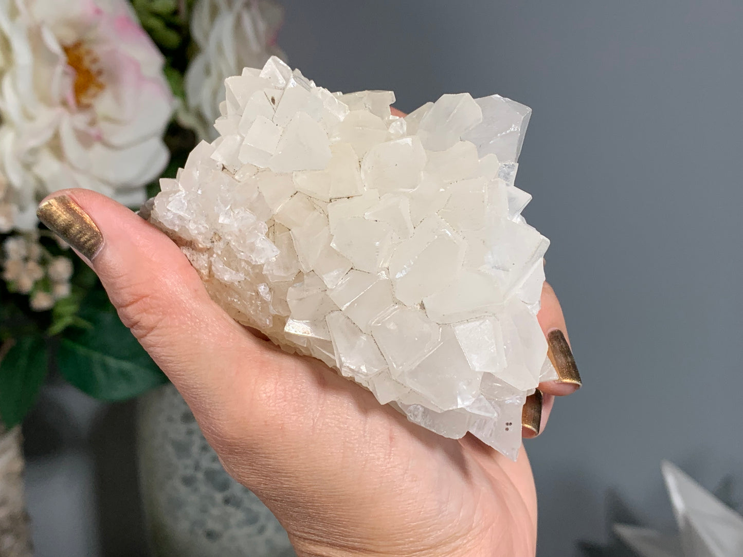 Natural Premium Calcite Flower (3.6", 92mm)