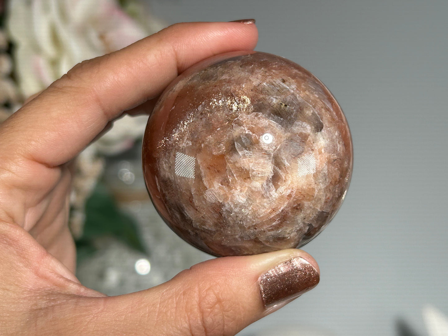 Confetti Sunstone Sphere (2", 52mm)