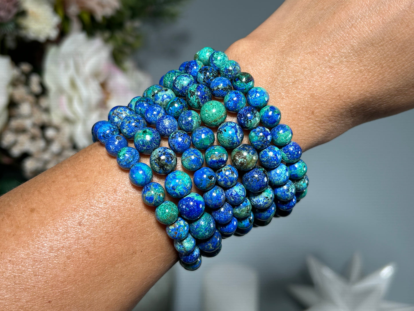 8mm Azurite Malachite Bracelet