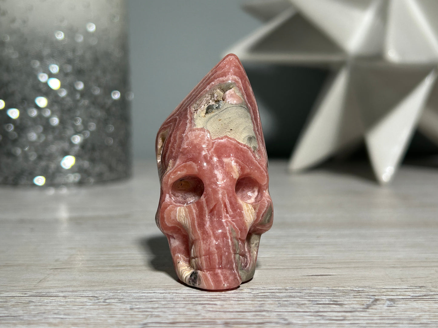 Rhodochrosite Skull (2.2", 55mm)