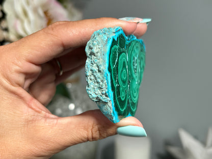 Malachite Chrysocolla Slab (3.3", 84mm)