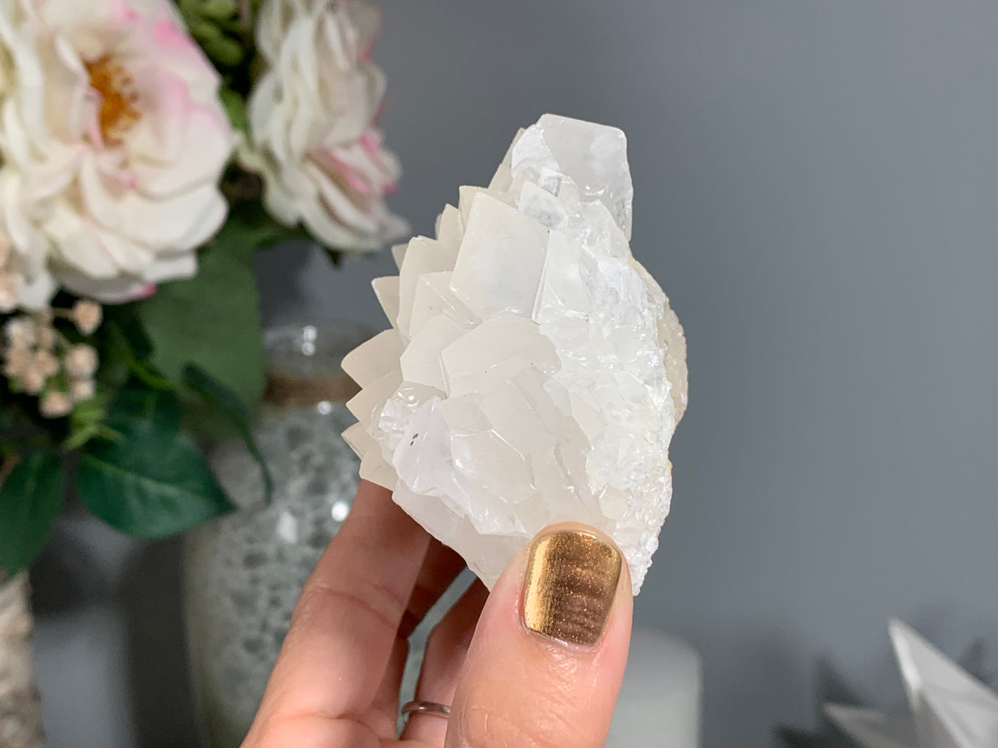 Natural Premium Calcite Flower (3.6", 92mm)