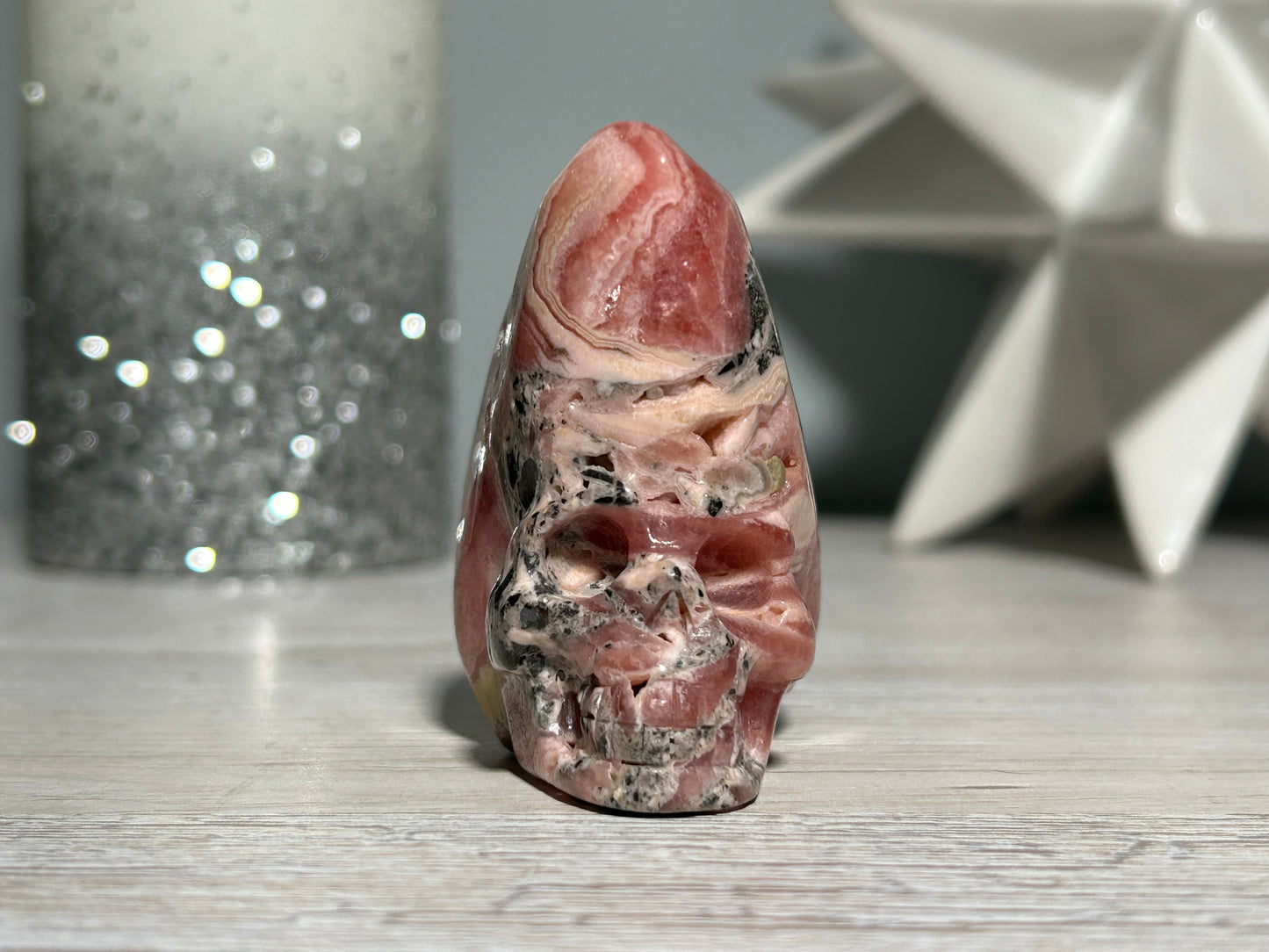 Rhodochrosite Skull (2.25", 58mm)