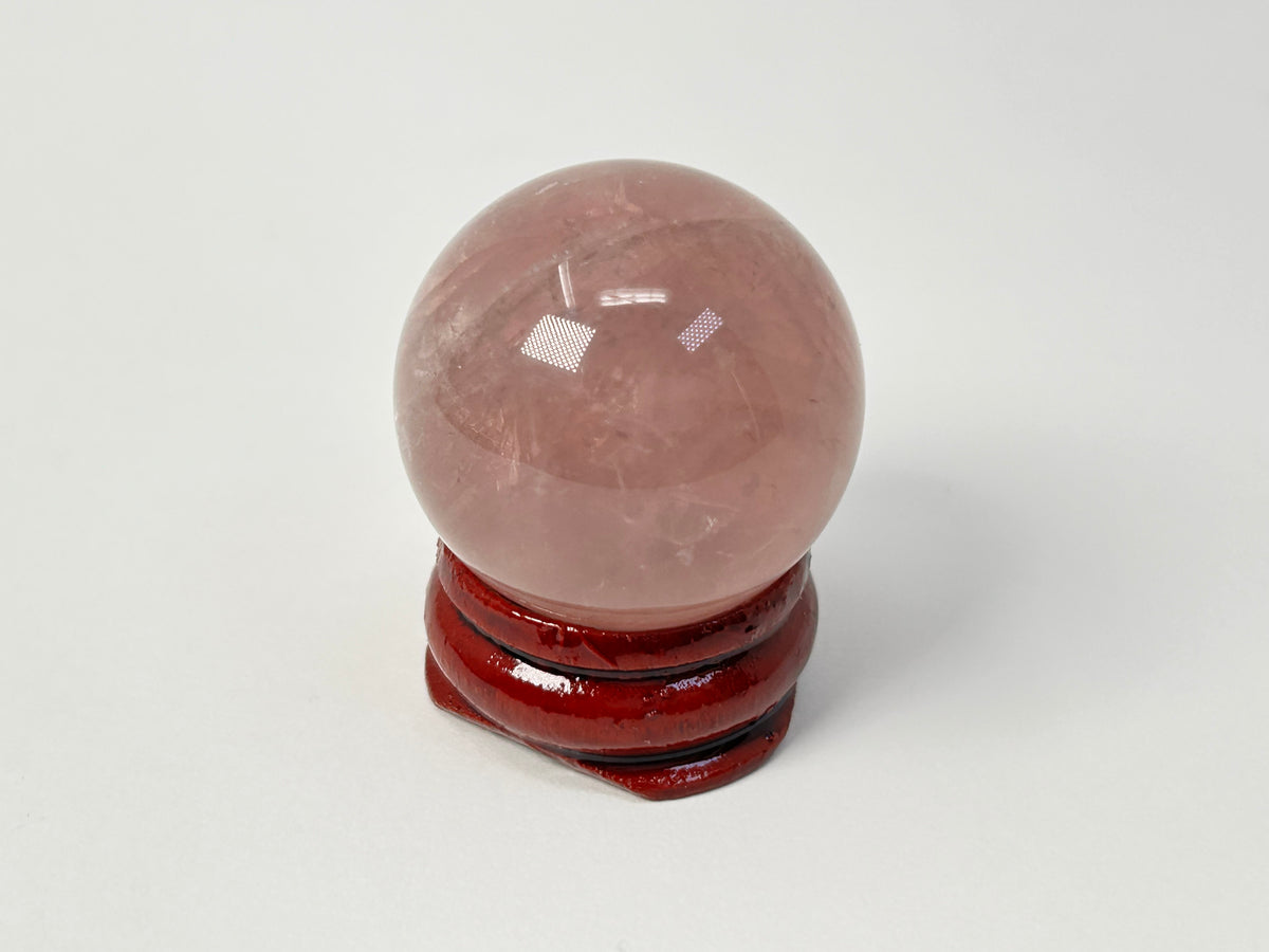 Star Rose Quartz Sphere (1.1", 29mm)