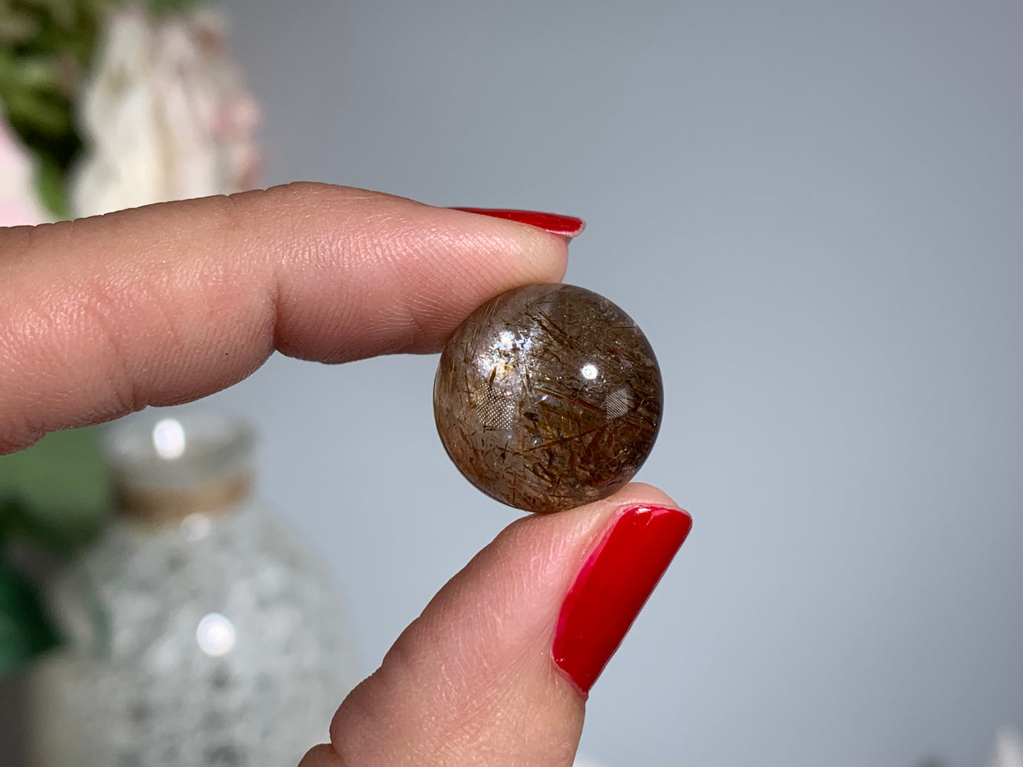 Tiny Rutile Quartz Sphere