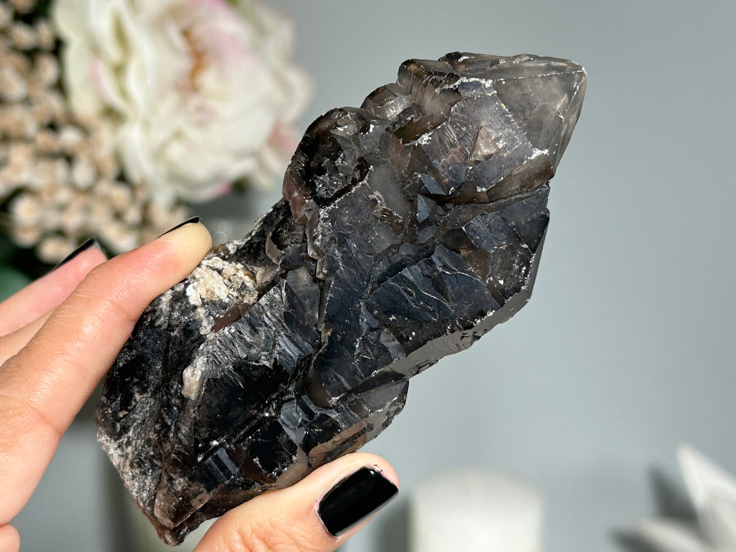 Smoky Elestial Quartz (4.3", 109mm)