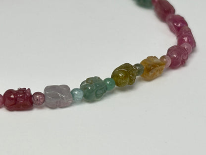 Rainbow Tourmaline Pixiu Bracelet