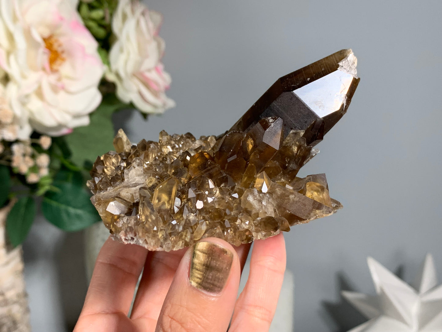 Congo Smoky Citrine Cluster (3.6", 92mm)