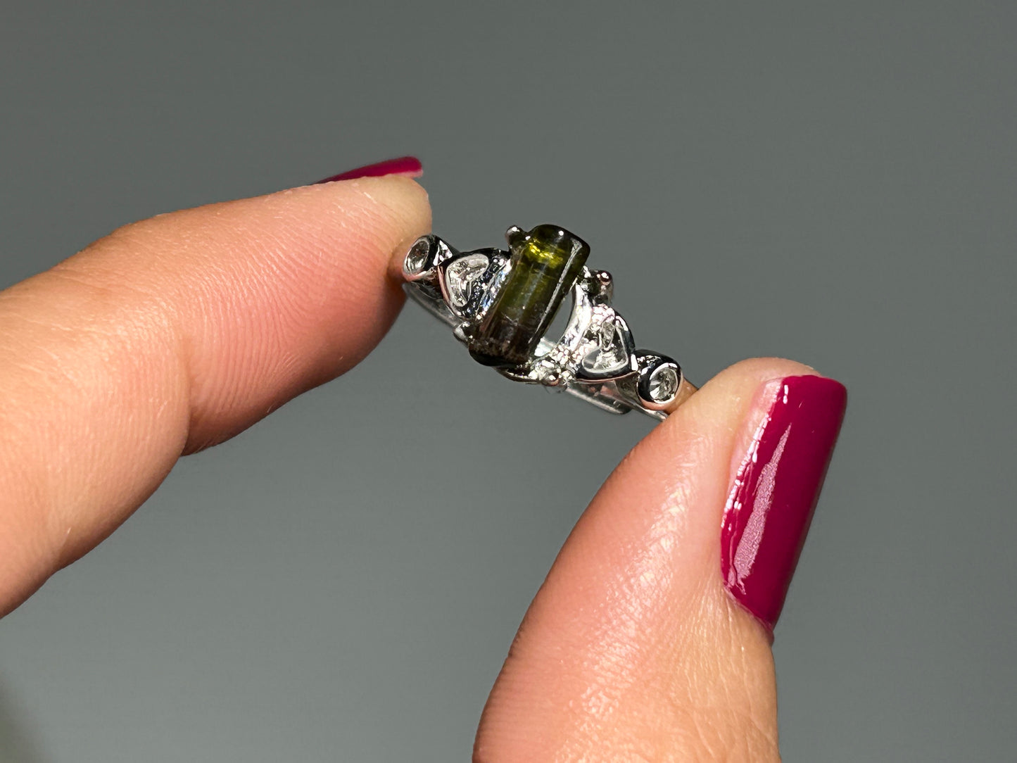 Tourmaline Adjustable Ring