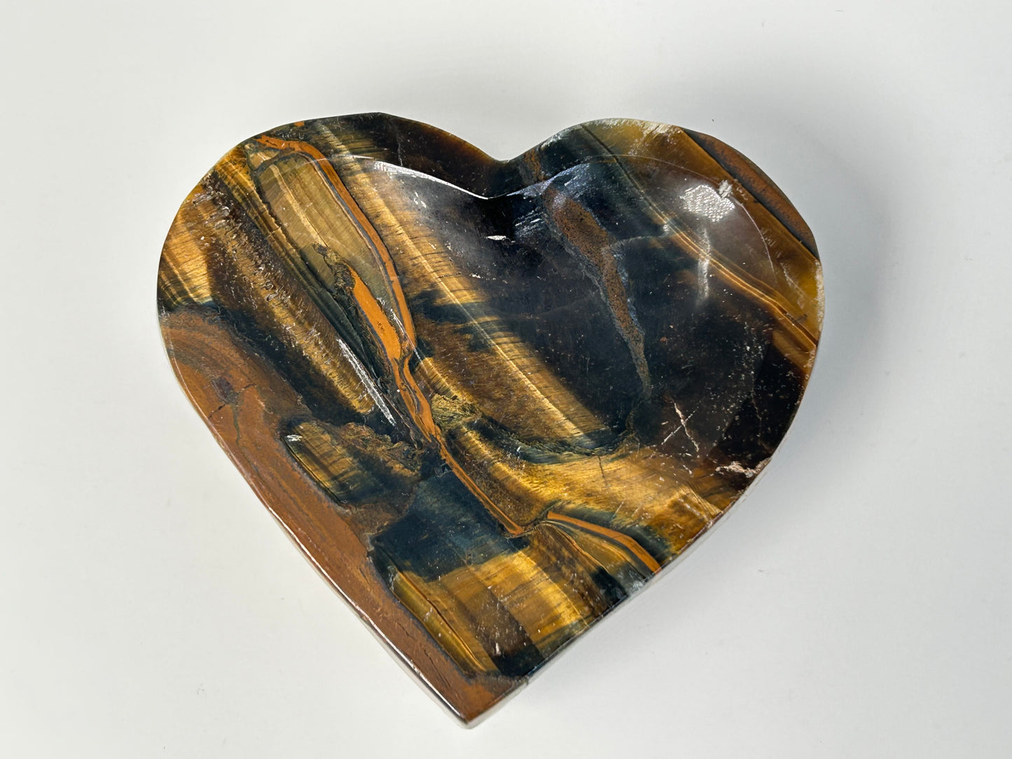 Tigers Eye Heart Bowl (3.5", 88mm)