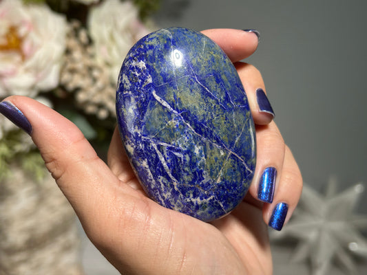 Lapis Lazuli Palm Stone (2.9", 73mm)