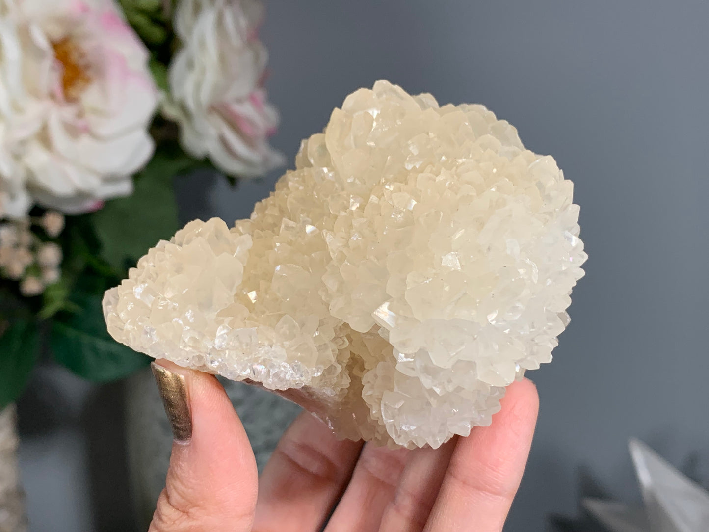 Natural Premium Calcite Flower (3.5", 90mm)