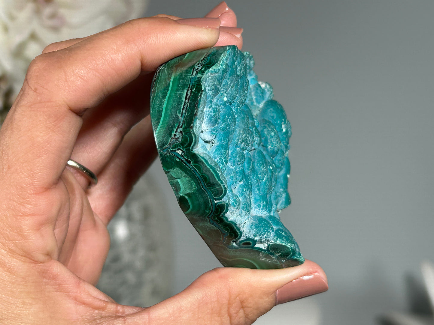 Malachite Chrysocolla Heart (2.75", 70mm)