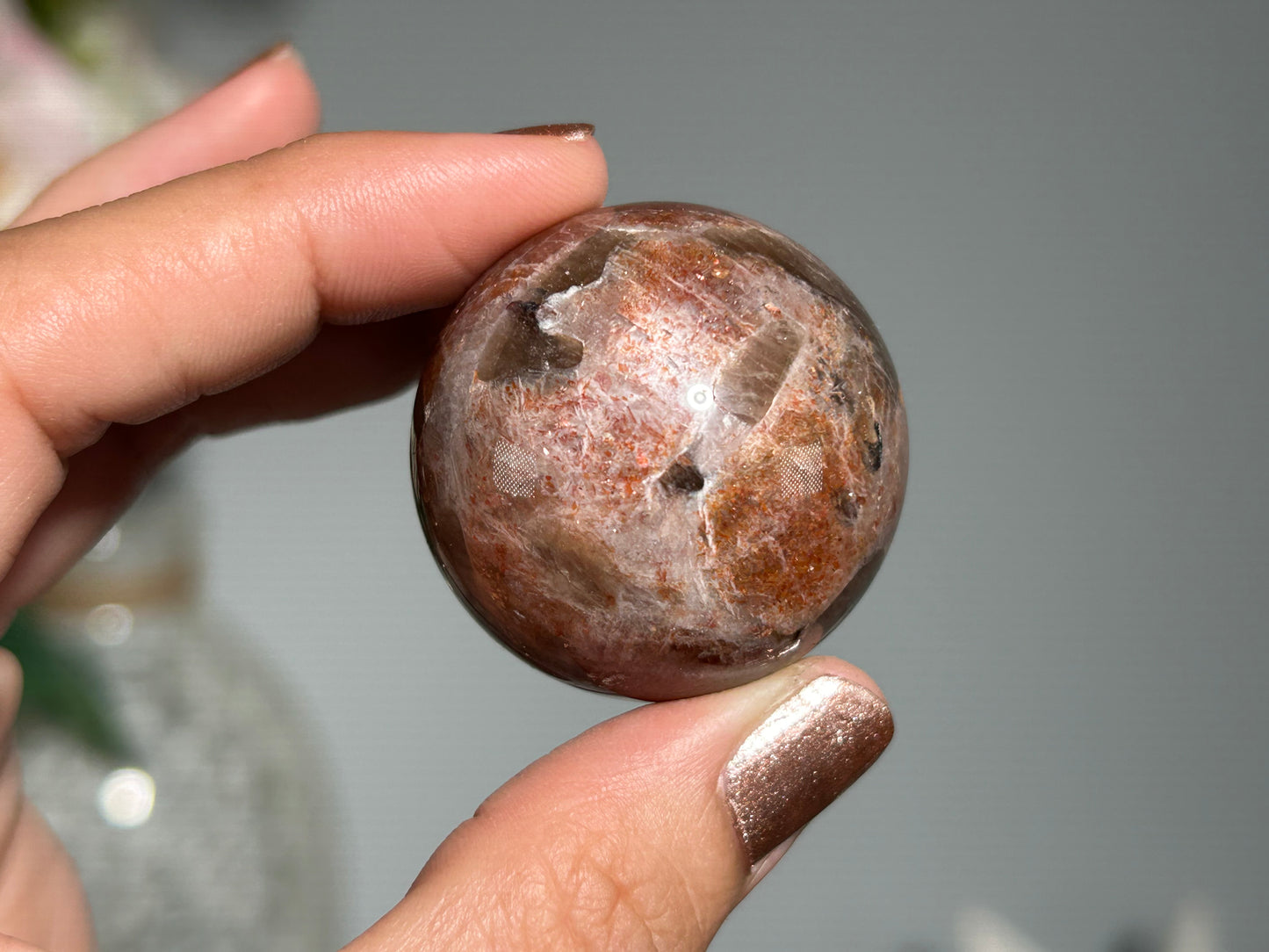 Confetti Sunstone Sphere (1.5", 36mm)