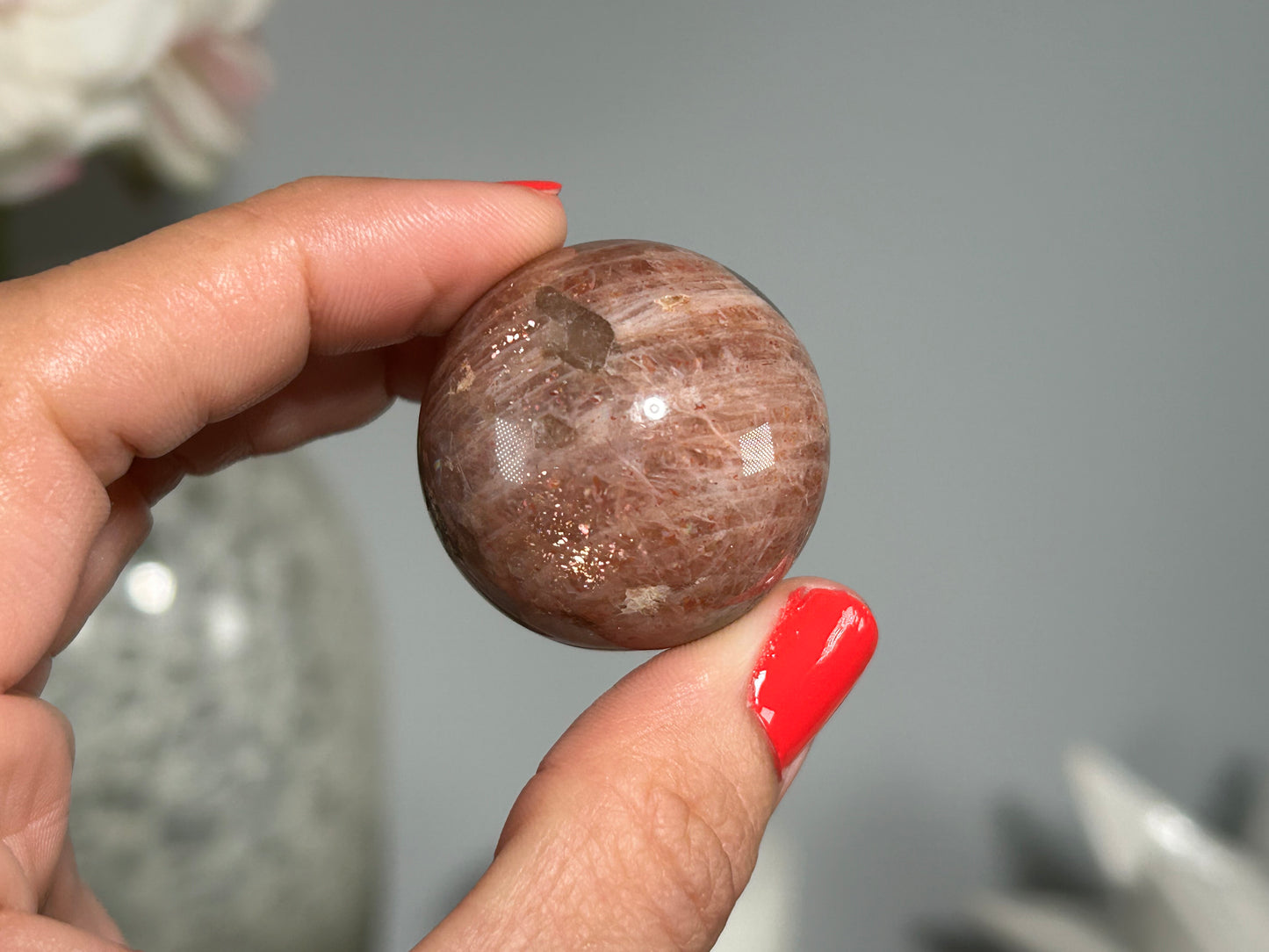 Confetti Sunstone Sphere (1.25", 32mm)