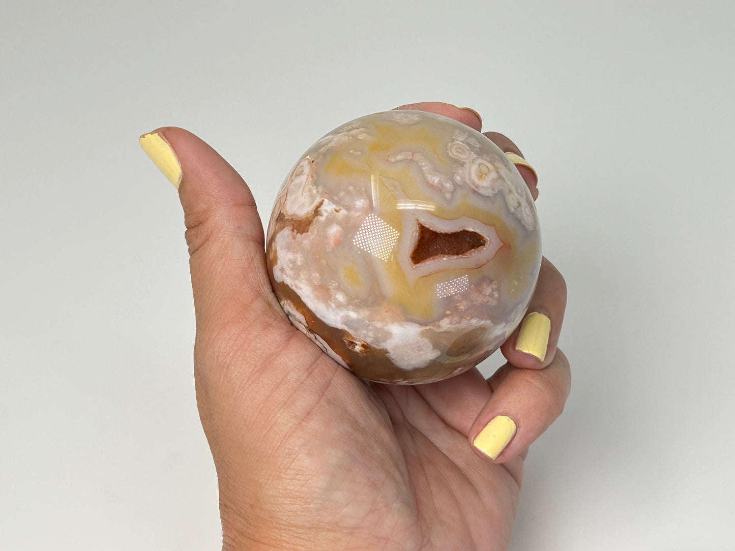 Flower Agate Sphere (2.3", 60mm)