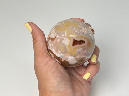 Flower Agate Sphere (2.3", 60mm)
