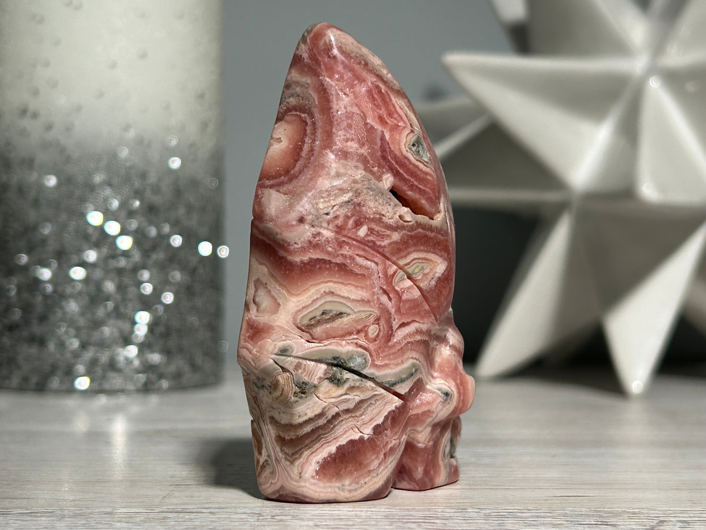 Rhodochrosite Skull (3", 75mm)