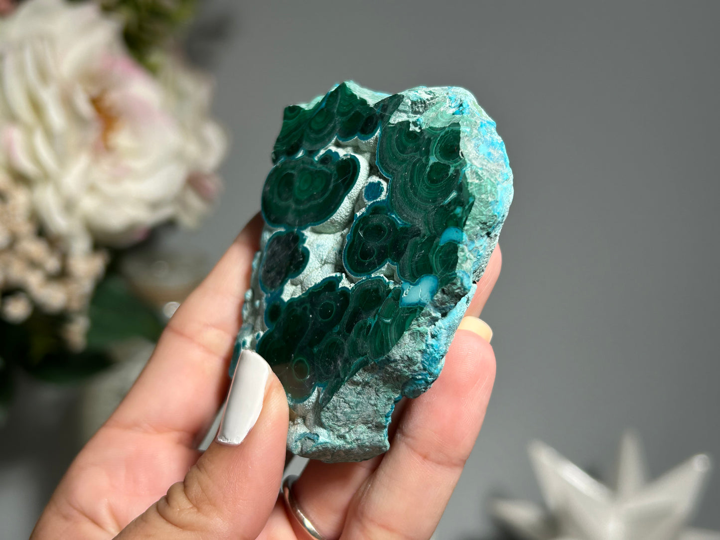 Malachite Chrysocolla Slab (2.8", 71 mm)