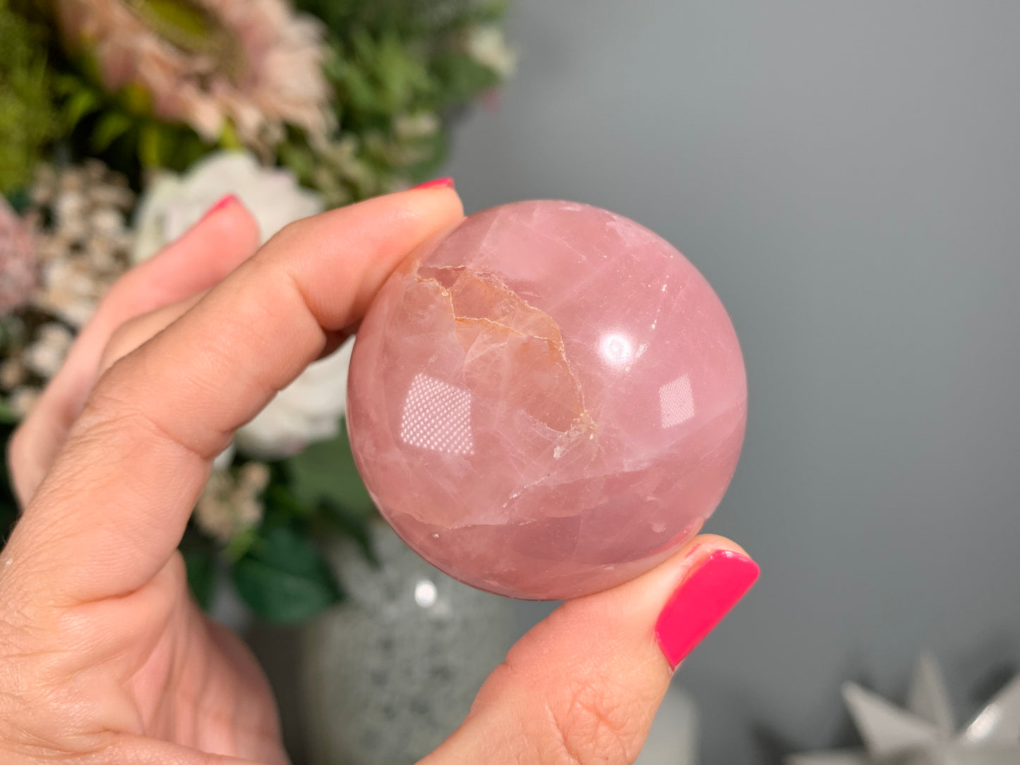 Rose Quartz Sphere (1.8-1.9" 45-49mm)