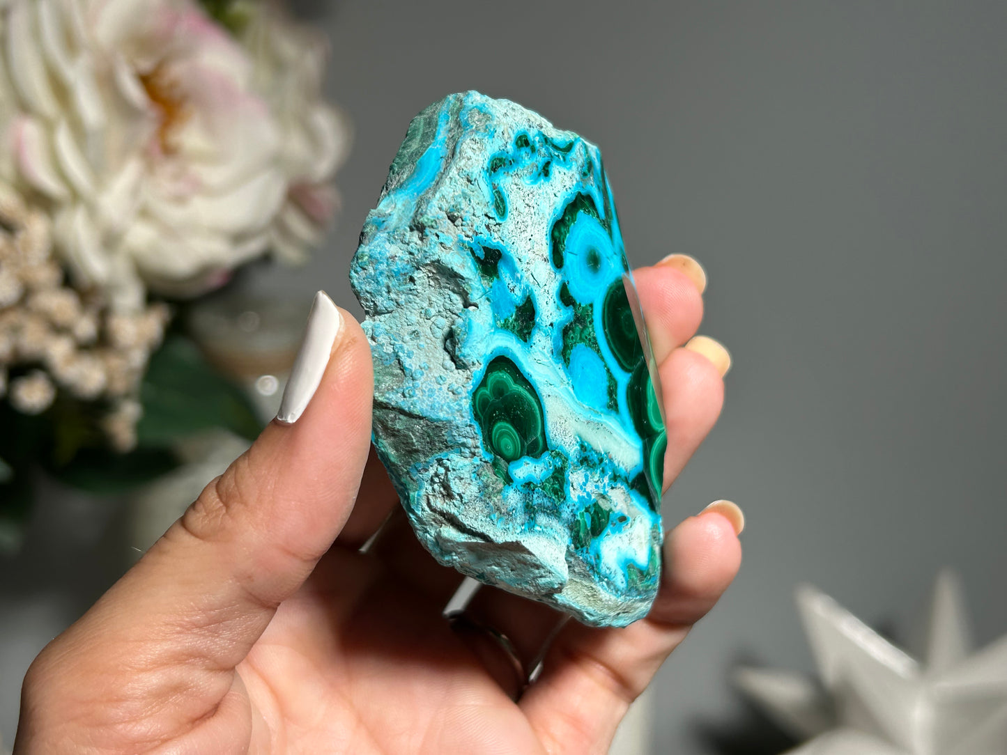 Malachite Chrysocolla Slab (3.1", 79mm)