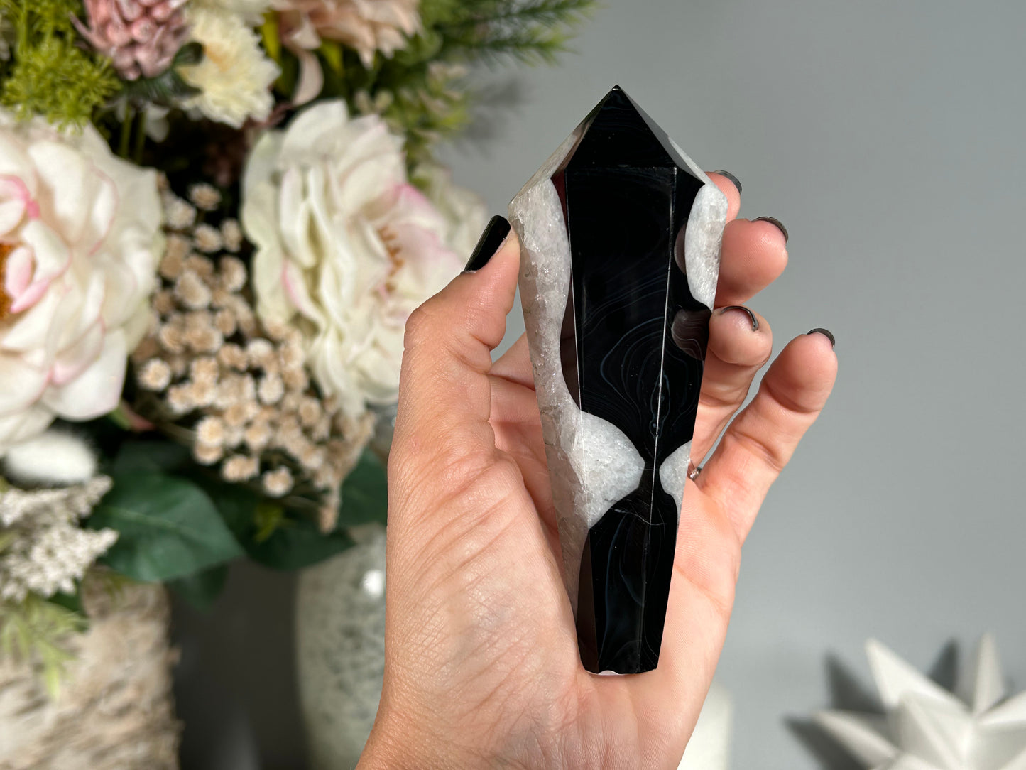 Black Agate Tower (4.5", 115mm)