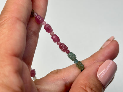 Rainbow Tourmaline Pixiu Bracelet