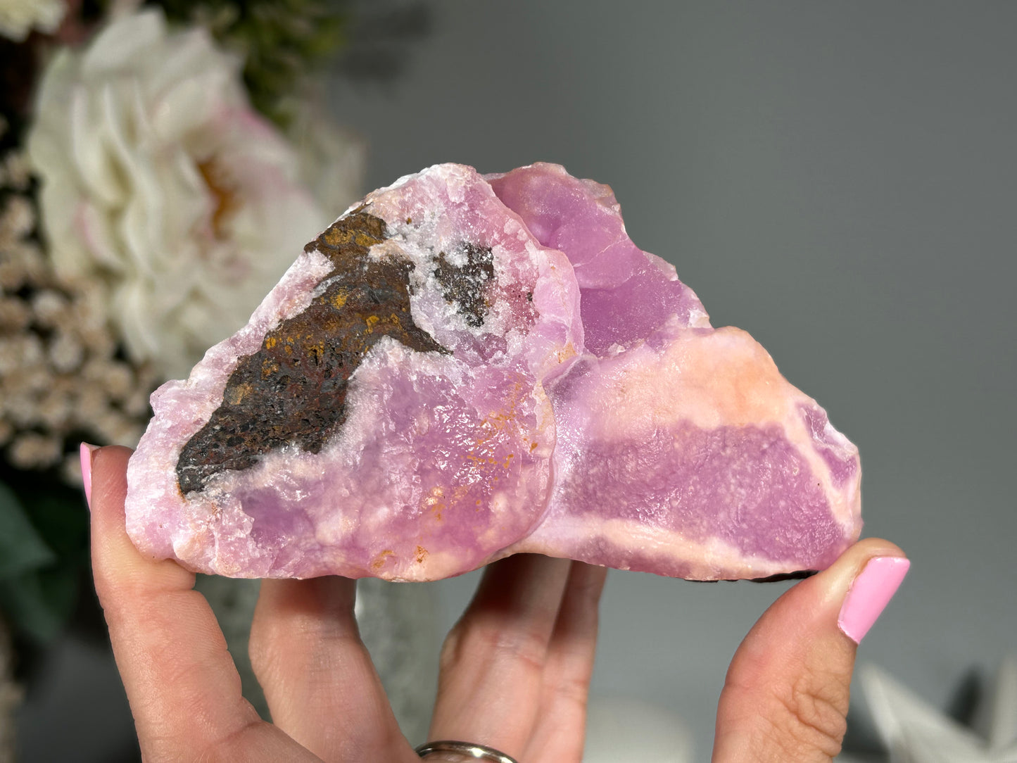 Natural Pink Aragonite (4.1", 105mm)