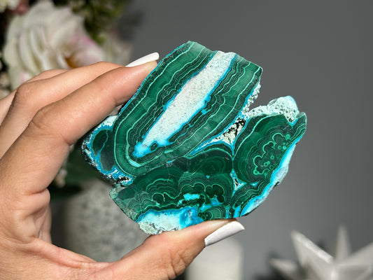 Malachite Chrysocolla Slab (2.8", 72mm)