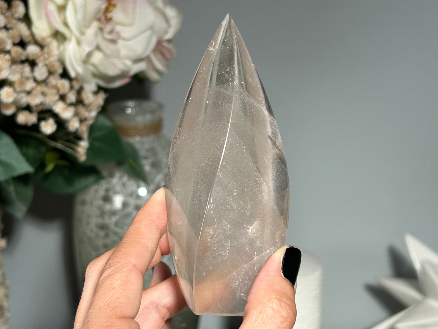 Smoky Quartz Flame (4.5", 115mm)