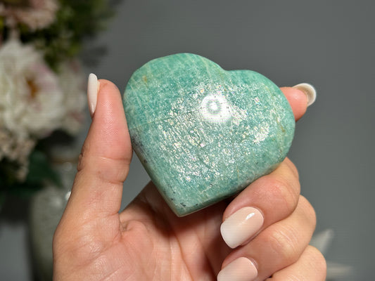 Amazonite Heart (2.5", 63mm)