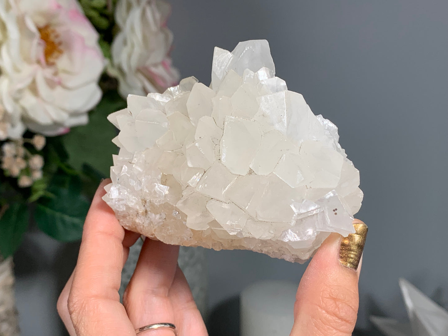 Natural Premium Calcite Flower (3.6", 92mm)