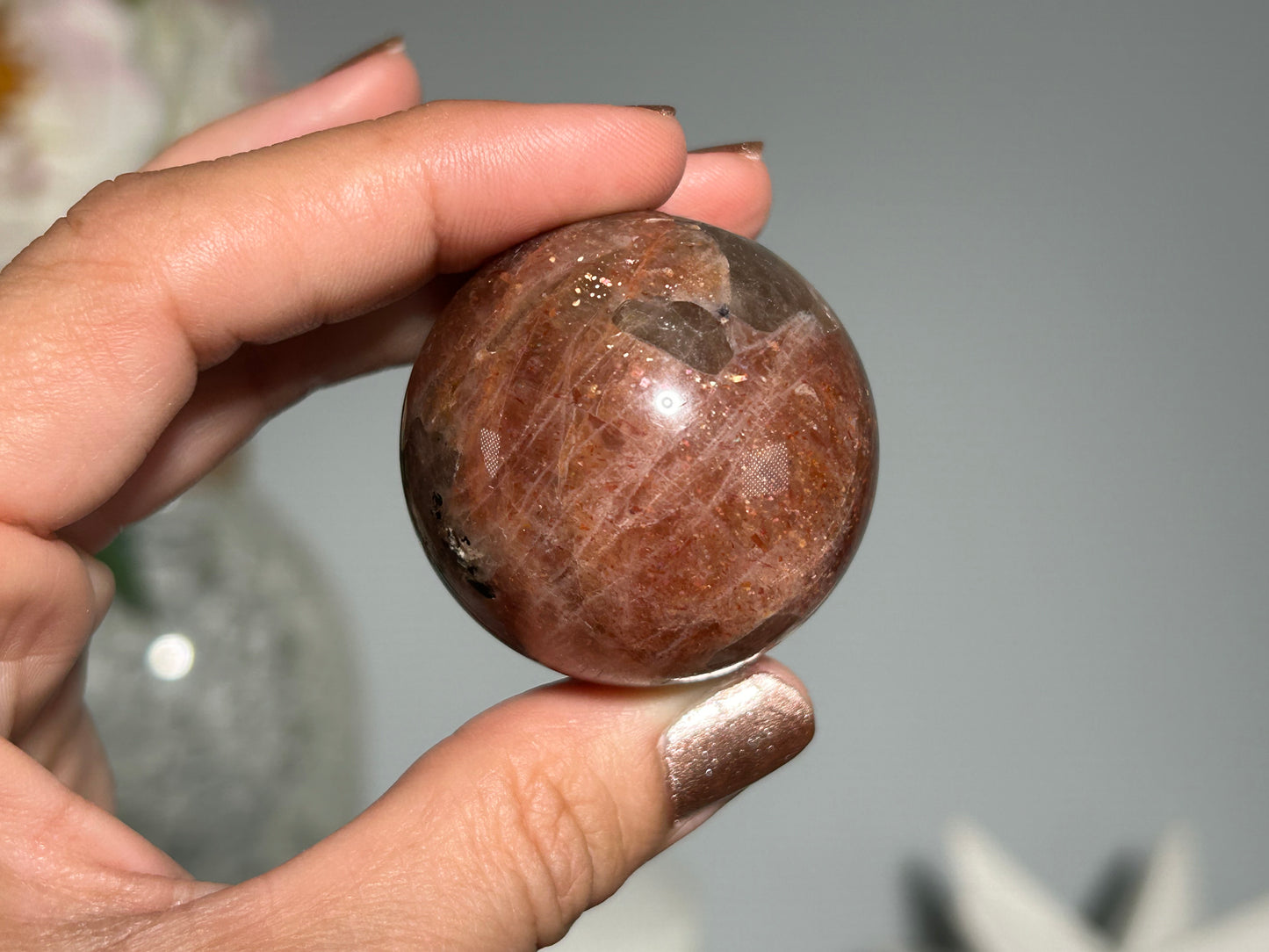 Confetti Sunstone Sphere (1.5", 35mm)