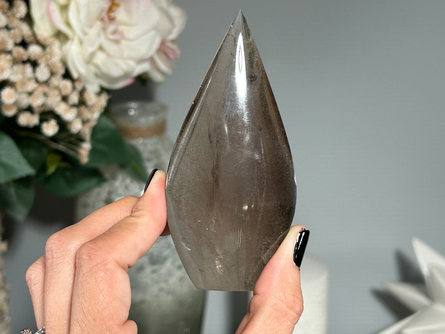 Smoky Quartz Flame (3.8", 97mm)