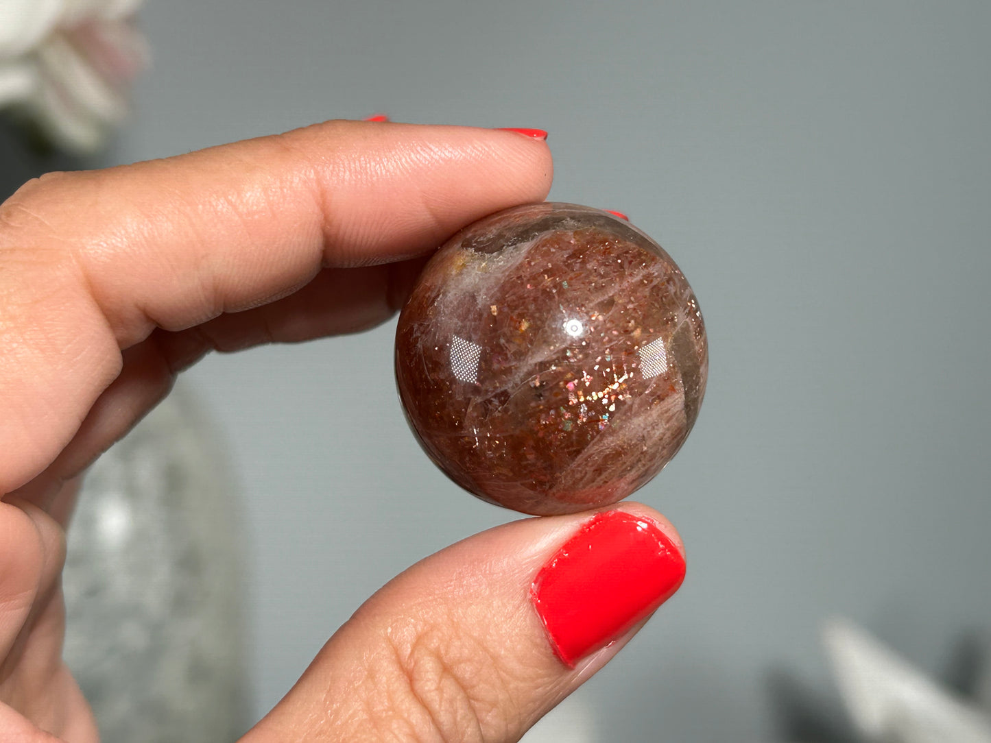 Confetti Sunstone Sphere (1.1", 29mm)